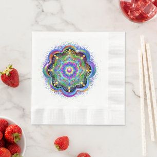 Mandala Universe Psychedelic Napkin