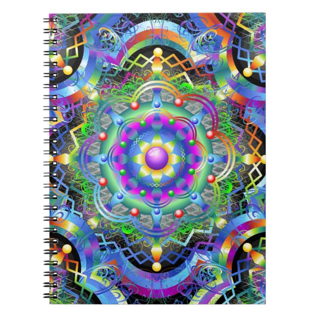 Mandala Universe Psychedelic  Notebook (Front)