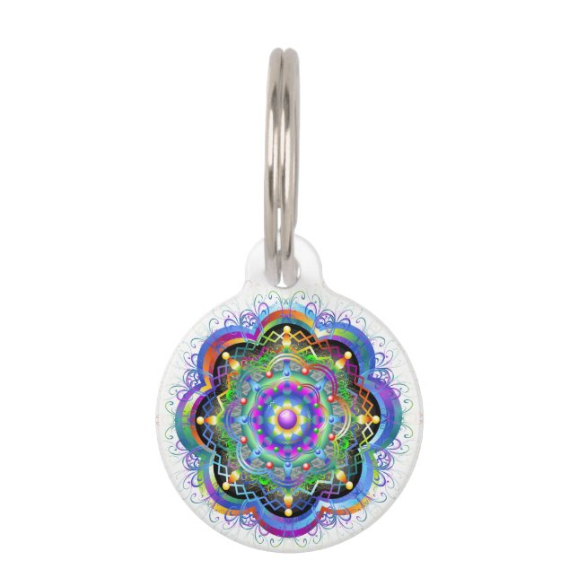 Mandala Universe Psychedelic  Pet Tag (Front)