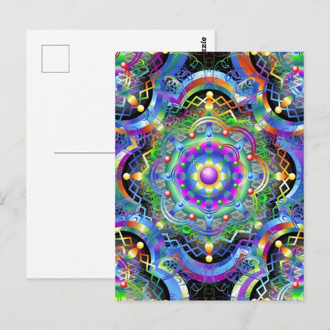 Mandala Universe Psychedelic  Postcard (Front/Back)