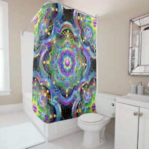 Mandala Universe Psychedelic Shower Curtain