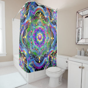 Mandala Universe Psychedelic Shower Curtain