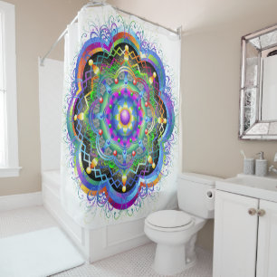 Mandala Universe Psychedelic Shower Curtain