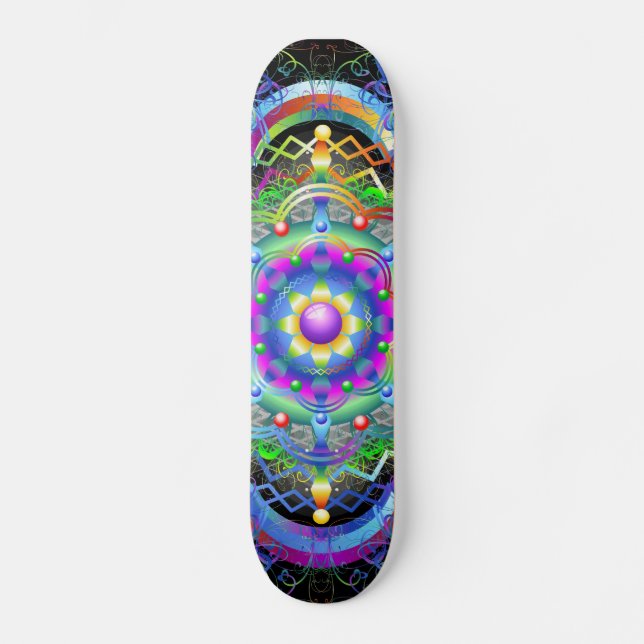 Mandala Universe Psychedelic  Skateboard (Front)