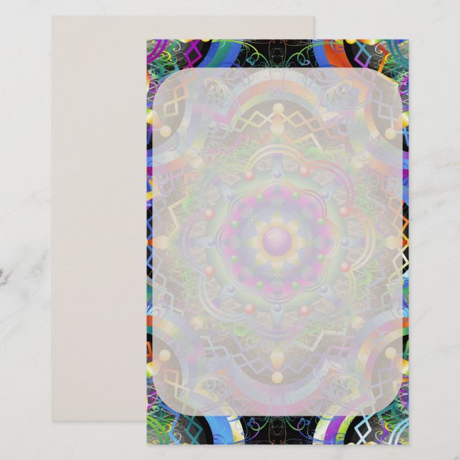 Mandala Universe Psychedelic  Stationery (Front/Back)