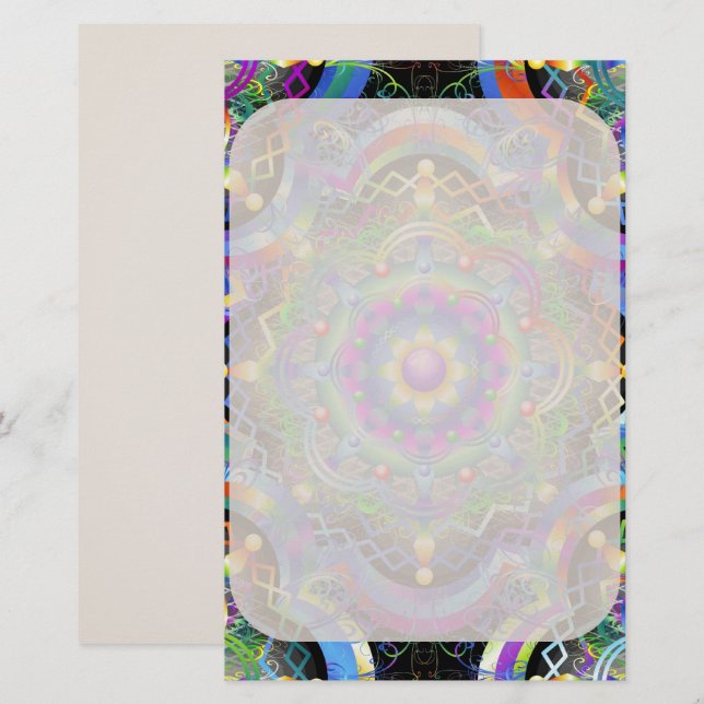 Mandala Universe Psychedelic  Stationery (Front/Back)