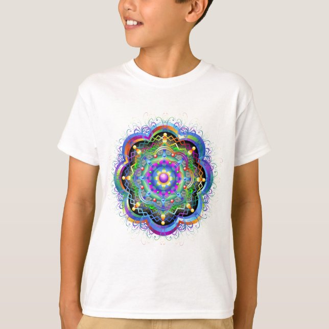 Mandala Universe Psychedelic  T-Shirt (Front)