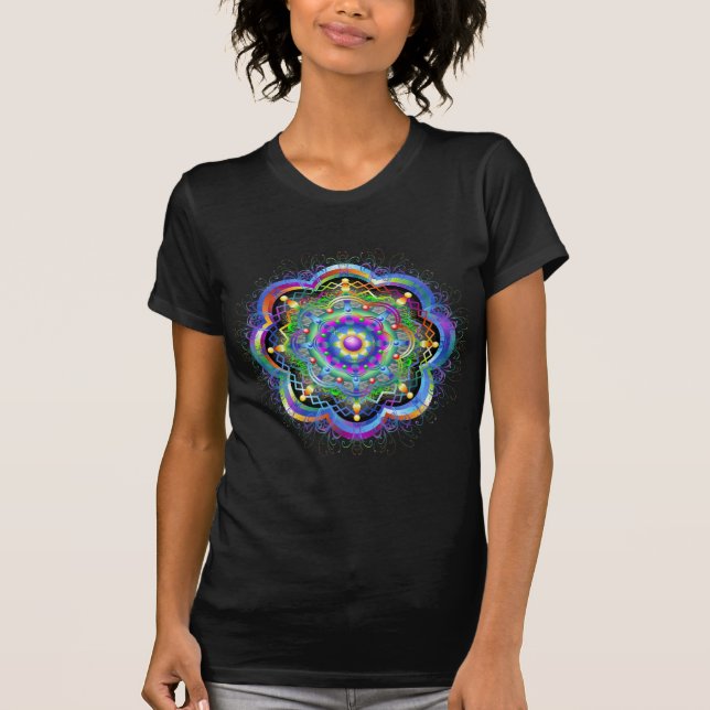Mandala Universe Psychedelic  T-Shirt (Front)
