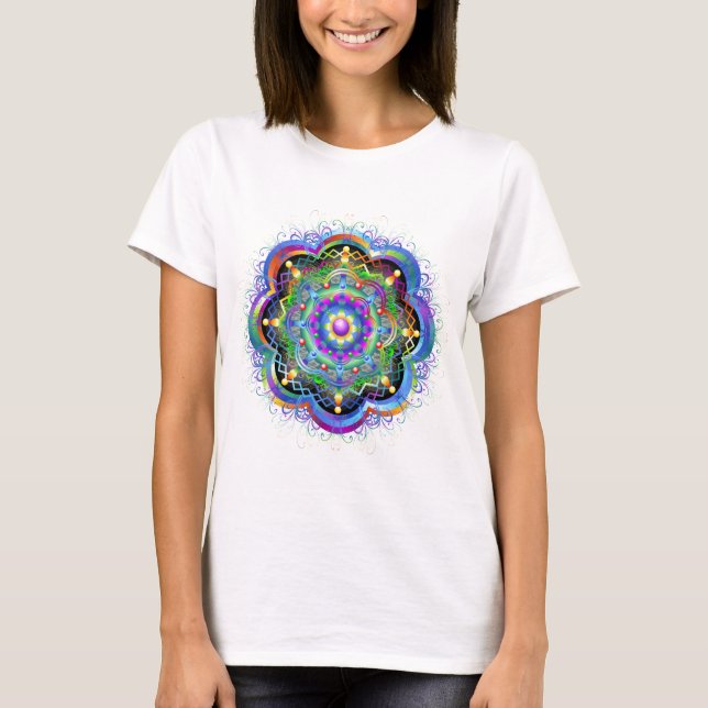 Mandala Universe Psychedelic  T-Shirt (Front)