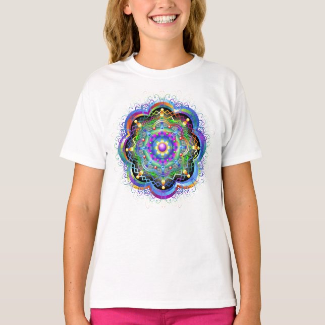 Mandala Universe Psychedelic  T-Shirt (Front)