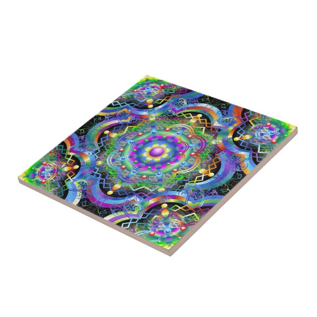 Mandala Universe Psychedelic  Tile (Side)