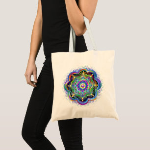 Mandala Universe Psychedelic Tote Bag