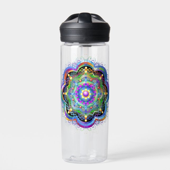Mandala Universe Psychedelic  Water Bottle (Front)