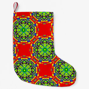 mandala vintage tribal seamless pattern illustrate small christmas stocking