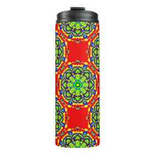 mandala vintage tribal seamless pattern illustrati thermal tumbler
