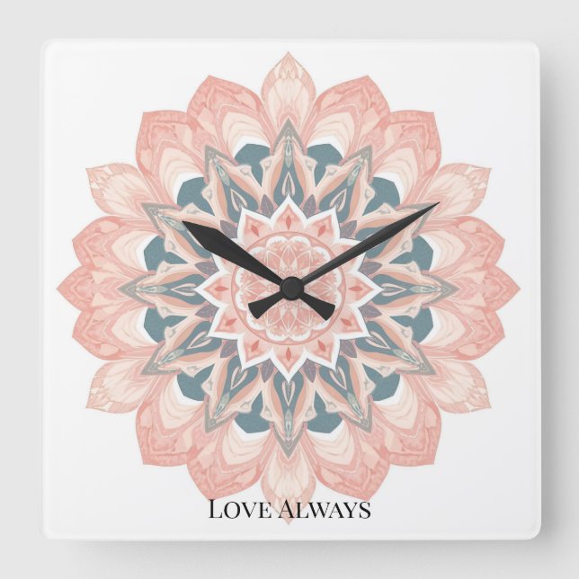 Mandala Wall Clock – Arabesque Art (Front)
