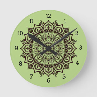 Mandala Wall Clock Elegant Spiritual Home Decor