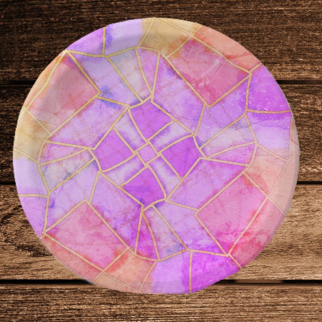 Mandala warm Chalk Sketch Paper Plate (Creator Uploaded)