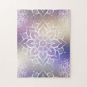 Mandala watercolor nebula yoga zen jigsaw puzzle