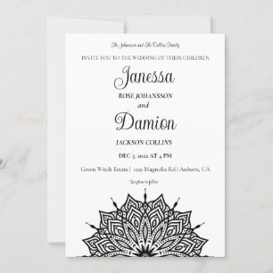 Mandala Wedding  Invitation