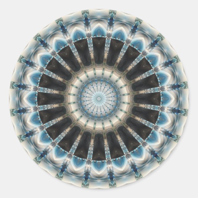 Mandala wheel of emotions classic round sticker (Front)