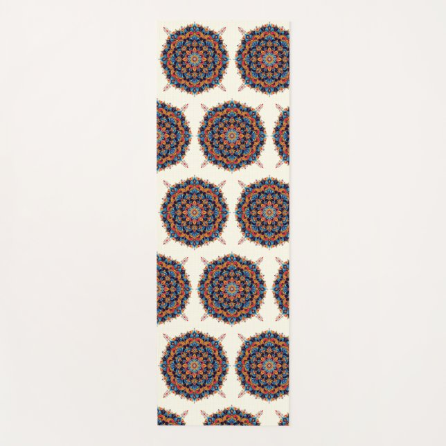 Mandala-White Yoga Mat (Front)