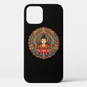 Mandala with buddha iPhone 12 case