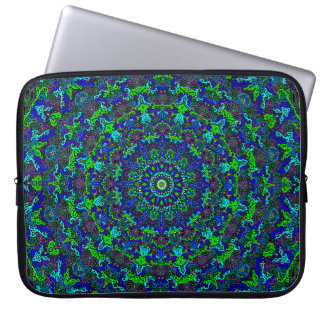 Mandala with Detailed, Intricate Lotus Design Laptop Sleeve
