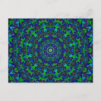Mandala with Detailed, Intricate Lotus Design, Postcard