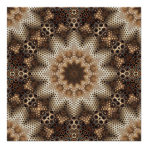 Mandala with Hexagonal Elements Poster