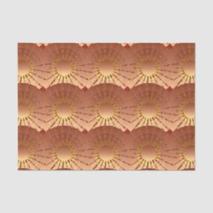 Mandala with Stars - copper satin gradient Tissue Paper