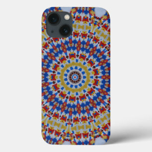 Mandala yellow blue iPhone 13 case