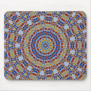 Mandala yellow blue mouse mat