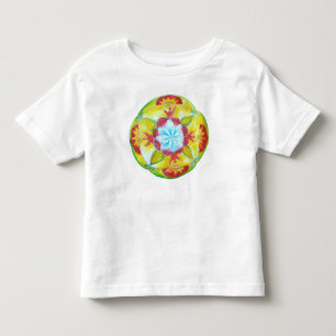 Mandala ,Yellow Round hand painted Mandala Toddler T-Shirt