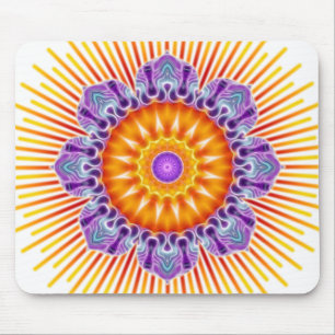 Mandala yellow violet mouse mat