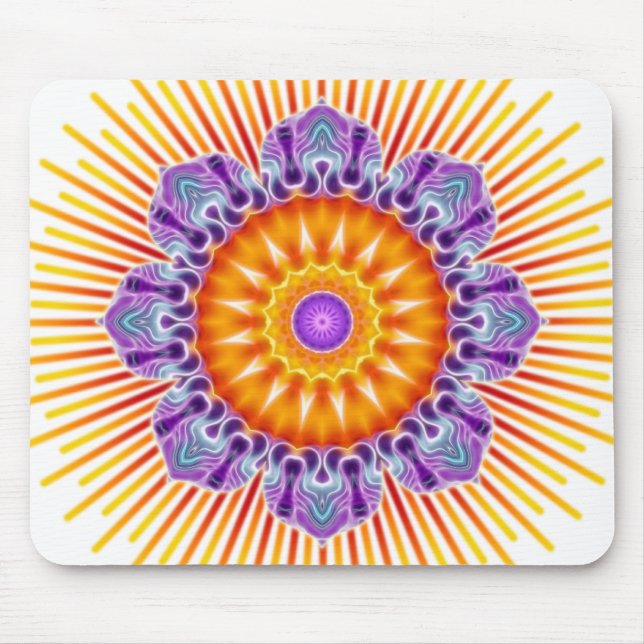 Mandala yellow violet mouse mat (Front)