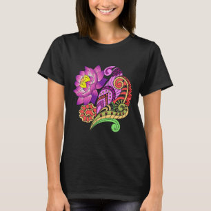 Mandala Yoga Boho Art Spiritual Lotus Flower T-Shirt
