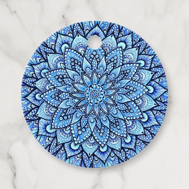 Mandala Zen Art Design  Favour Tags (Front)