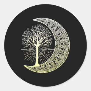 Mandala Zen Buddhism Tree Tattoo Yoga Meditation M Classic Round Sticker