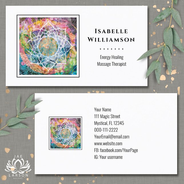 Mandala Zen Reiki Yoga Massage Sacred Spiritual Business Card (Creator Uploaded)