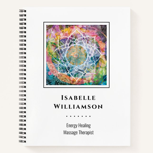 Mandala Zen Reiki Yoga Massage Sacred Spiritual Notebook (Front)