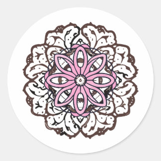 mandala Zoom drawingmandala Skip Craft Classic Round Sticker