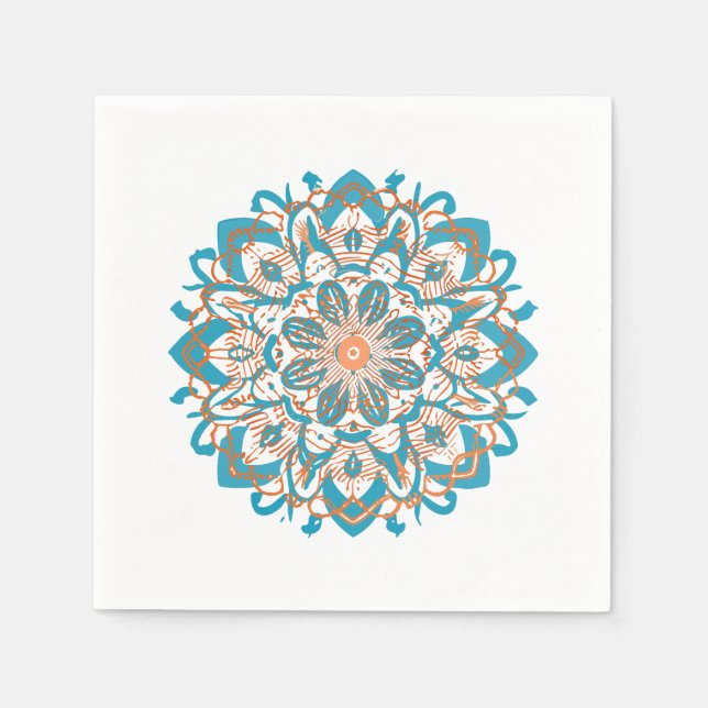 mandala Zoom paper  Napkin (Front)