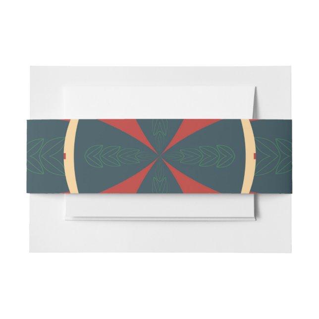 Mandalaic kaleidoscope invitation belly band (Front Example)