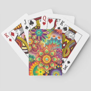 mandalas, colourful, abstract, playing cards