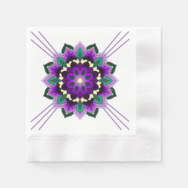 Mandalas, decorations, patterns, circular, ovals,  napkin (Front)