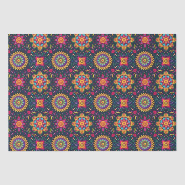 Mandalas Diwali  Tissue Paper (Front)