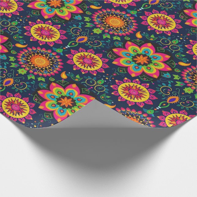Mandalas Diwali  Wrapping Paper (Corner)