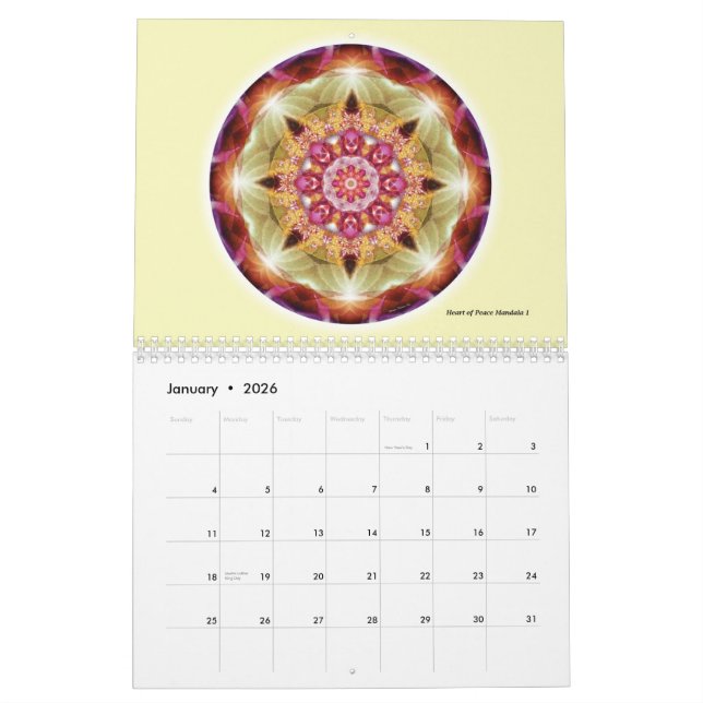 Mandalas from the Heart of Peace 2015 Calendar (Jan 2026)
