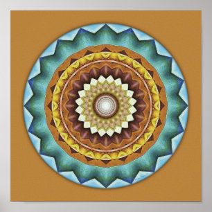 Mandalas from the Heart of Peace, No. 8 Poster